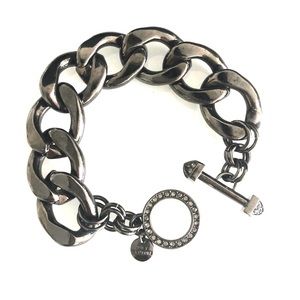 Juicy couture gunmetal charm bracelet